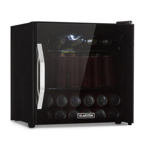 Klarstein Beersafe L Onyx, lodówka na napoje, klasa energetyczna E, LED, metalowe półki, szklane drzwi