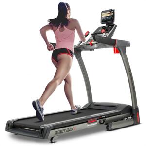 Capital Sports Infinity Track 4.0, bieżnia do biegania, 5,5 KM, BT, Kinomap aplikacja, LED, szary