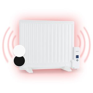 OneConcept Wallander, grzejnik olejowy, 600 W, termostat, ogrzewanie olejowe, płaska konstrukcja, kolor biały