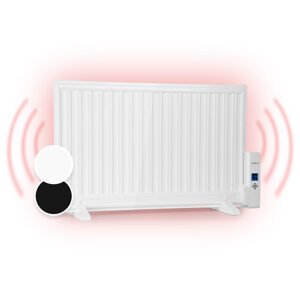 OneConcept Wallander, grzejnik olejowy, 800 W, termostat, ogrzewanie olejowe, bardzo płaska konstrukcja, kolor biały