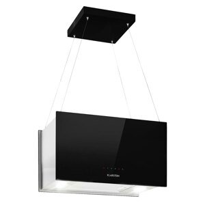 Klarstein Kronleuchter L, okap kuchenny wyspowy, 60 cm, 590 m³/h, LED, panel dotykowy, kolor czarny