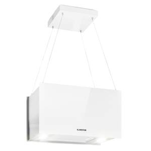 Klarstein Kronleuchter L, okap kuchenny wyspowy, 60 cm, 590 m³/h, LED, panel dotykowy, kolor biały
