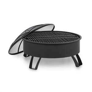 Blumfeldt Oreos, palenisko ogrodowe, osłona przed iskrami Ø 75 cm, grill Ø 68 cm, stal, kolor czarny