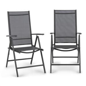 Blumfeldt Almeria, regulowane krzesło ogrodowe, fotel ogrodowy, zestaw 2 sztuk, 56,5 x 107 x 68 cm, ComfortMesh