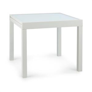 Blumfeldt Pamplona Extension, stół ogrodowy, 180 x 83 cm, aluminium, szkło, kolor biały