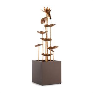 Blumfeldt Golden Orchid Fontanna ogrodowa pompa o mocy 5 W IPX8 imitacja mosiądzu