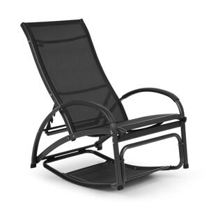 Blumfeldt Beverly Wood, leżak ogrodowy, ogrodowy fotel bujany, rozkładany, aluminium