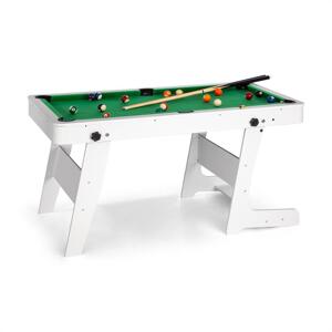 OneConcept Trickshot, stół bilardowy, 140x64,5cm, 16 bili, 2 kije bilardowe, MDF, biały