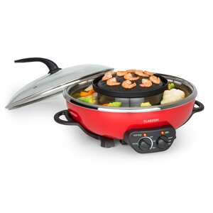 Klarstein Szechuan, hot pot, patelnia z płytą grillową, 2 w 1, 5 l, 1350/600 W