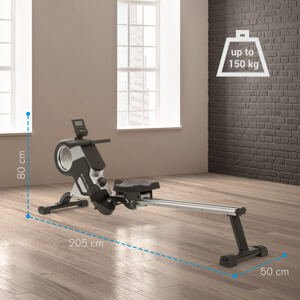 Capital Sports Stream M1, wioślarz magnetyczny, 105 cm, wyświetlacz LCD, 8 poziomów, aluminium