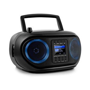 Auna Roadie Smart, boombox, radio internetowe DAB/DAB+, UKF, odtwarzacz CD, oświetlenie LED, Wi-Fi, Bluetooth