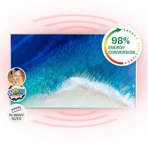 Klarstein Wonderwall Air Art Strand, panel grzewczy na podczerwień, grzejnik, 101 x 60 cm, 600 W, montaż na ścianie, pilot