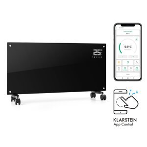 Klarstein Bornholm Smart, grzejnik konwekcyjny, 2000 W, WiFi, wyświetlacz LED, czasomierz, IP24, czarny