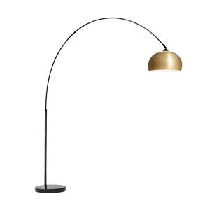 Blumfeldt Amara, lampa łukowa, pozłacany klosz, marmurowa podstawa, E27, kabel sieciowy: 2 m, złota