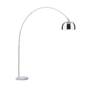 Blumfeldt Nael, lampa łukowa, srebrny klosz, marmurowa podstawa, E27, kabel sieciowy: 2 m, srebrna