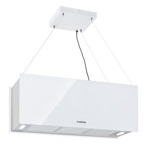 Klarstein Kronleuchter XL, okap kuchenny wyspowy, 90 cm, 590 m³/h, LED, panel dotykowy, kolor biały