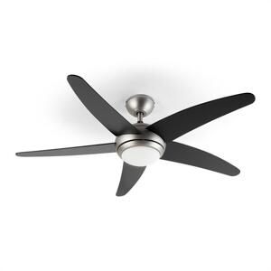 Klarstein Bolero, wentylator sufitowy typu 2 w 1, 134 cm, lampa 55 W, pilot, czarny