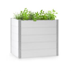 Blumfeldt Nova Grow, podwyższona grządka, 100 x 91 x 100 cm, PVC, imitacja drewna, biała