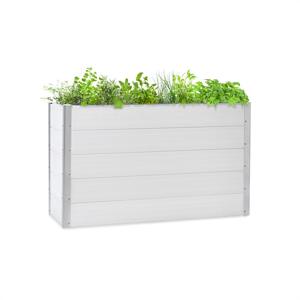 Blumfeldt Nova Grow, podwyższona grządka, 150 x 91 x 50 cm, PVC, imitacja drewna, biała
