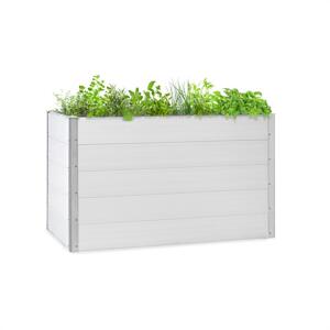 Blumfeldt Nova Grow, podwyższona grządka, 150 x 91 x 100 cm, PVC, imitacja drewna, biała