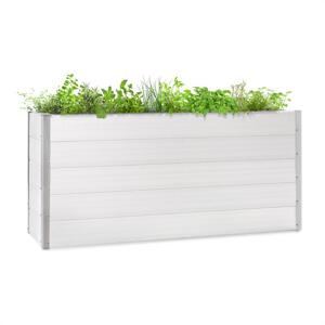 Blumfeldt Nova Grow, podwyższona grządka, 195 x 91 x 50 cm, PVC, imitacja drewna, biała