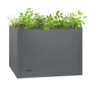 Blumfeldt Highgrow DeLuxe, podwyższona grządka, 100 x 76 x 100 cm, 540 l, stal ocynkowana, szara