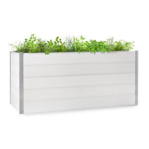 Blumfeldt Nova Grow, podwyższona grządka, 195 x 91 x 100 cm, PVC, imitacja drewna, biała