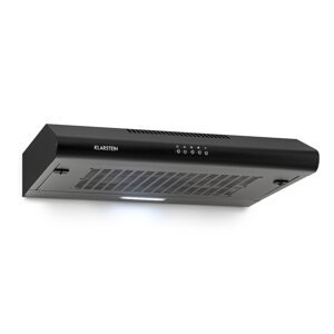 Klarstein Capannina, okap kuchenny podszafkowy, 60 cm, 166 m³/h, LED, stal szlachetna, kolor czarny