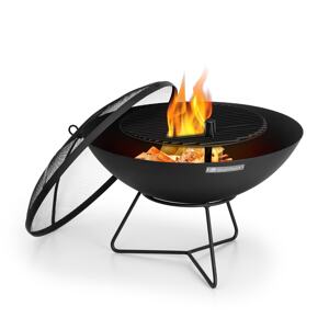 Blumfeldt Orbit, palenisko ogrodowe, 3 w 1, średnica misy 60 cm, grill 40 cm, stolik, stal, kolor czarny