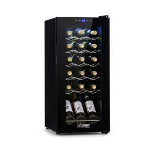 Klarstein Shiraz 18 Slim Uno, chłodziarka do wina, 50 l, 18 butelek, dotykowy panel sterowania, 5-18°C