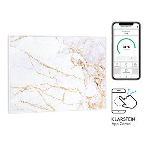 Klarstein Wonderwall Air Art Smart, panel grzewczy na podczerwień, grzejnik, 80 x 60 cm, 500 W, aplikacja, marmur