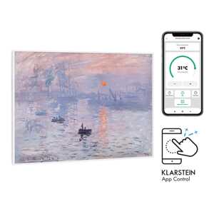 Klarstein Wonderwall Air Art Smart, panel grzewczy na podczerwień, grzejnik, 80 x 60 cm, 500 W, aplikacja, wchód słońca