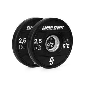 Capital Sports Elongate 2020, obciążenia, 2 x 2,5 kg, twarda guma,50, 4 mm