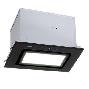 Klarstein Hektor Brilliant Edition, okap kuchenny do zabudowy, 52 cm, 506 m³/h, panel dotykowy, szkło, kolor czarny