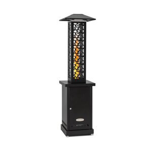 Blumfeldt Heat Hunter, ogrzewacz tarasowy na pellet, 12,2 kW, przenośny, stal szlachetna, czarny