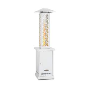 Blumfeldt Heat Hunter, ogrzewacz tarasowy na pellet, 12,2 kW, przenośny, stal szlachetna, biały