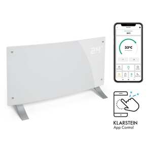 Klarstein Bornholm Curved Smart, grzejnik konwekcyjny, 2000 W, sterowanie przy użyciu aplikacji, biały