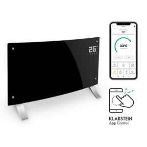 Klarstein Bornholm Curved Smart, grzejnik konwekcyjny, 2000 W, sterowanie przy użyciu aplikacji, czarny