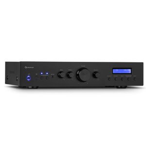 Auna AMP-CD608 DAB, wzmacniacz stereo Hi-Fi, 4 x 100 W RMS, DAB+, Bluetooth, wejście optyczne, pilot zdalnego sterowania
