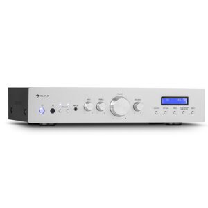 Auna AMP-CD608 DAB, wzmacniacz stereo Hi-Fi, 4 x 100 W RMS, DAB+, Bluetooth, wejście optyczne, pilot zdalnego sterowania