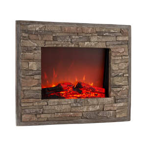 Klarstein Alpbach, kominek elektryczny, 1800 W, 2 poziomy ogrzewania, 65 cm, kamienny wygląd