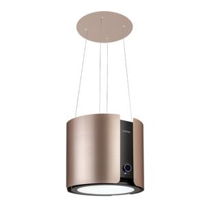 Klarstein Skyfall, okap kuchenny wyspowy, pochłaniacz, Ø 45 cm, 402 m³/h, LED, stal nierdzewna, kolor złoty