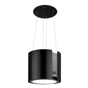 Klarstein Skyfall, okap kuchenny wyspowy, pochłaniacz, Ø 45 cm, 402 m³/h, LED, stal nierdzewna, kolor czarny