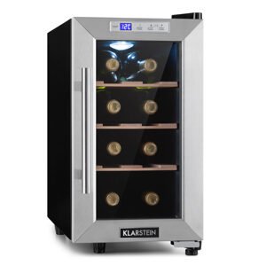 Klarstein Reserva 8 Uno, chłodziarka do wina, 23 l, 8 butelek, 11-18°C, 26 dB, stal szlachetna