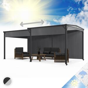 Blumfeldt Pantheon Solid Sky Expand, altana ogrodowa, pawilon, rolety boczne, 3 x 3 – 5,6 m, aluminium