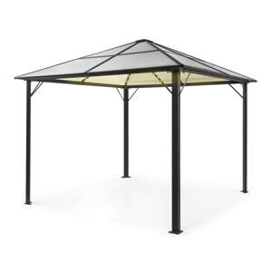 Blumfeldt Pantheon Solid Sky Ambient Solar, altana z szarym dachem, 3 x 3 m, poliwęglan, aluminium
