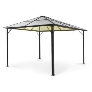 Blumfeldt Pantheon Solid Sky Ambient Solar, altana z dachem, 3 x 4 m, poliwęglan, aluminium, oświetlenie