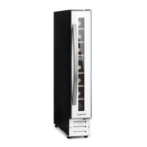 Klarstein Vinovilla 7 Built-in Uno Quartz, chłodziarka do wina do zabudowy, białe szkło, stal szlachetna