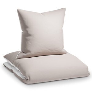 Sleepwise Soft Wonder-Edition, pościel, 135 x 200 cm, taupe/biała