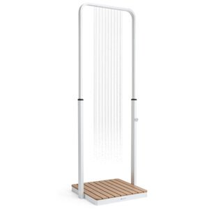 Blumfeldt Sumatra Falls SQ, prysznic ogrodowy, WPC, aluminium, 70 x 70 cm, kwadratowy